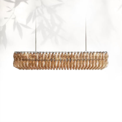 Chiaravalle Glass Rectangular Chandelier