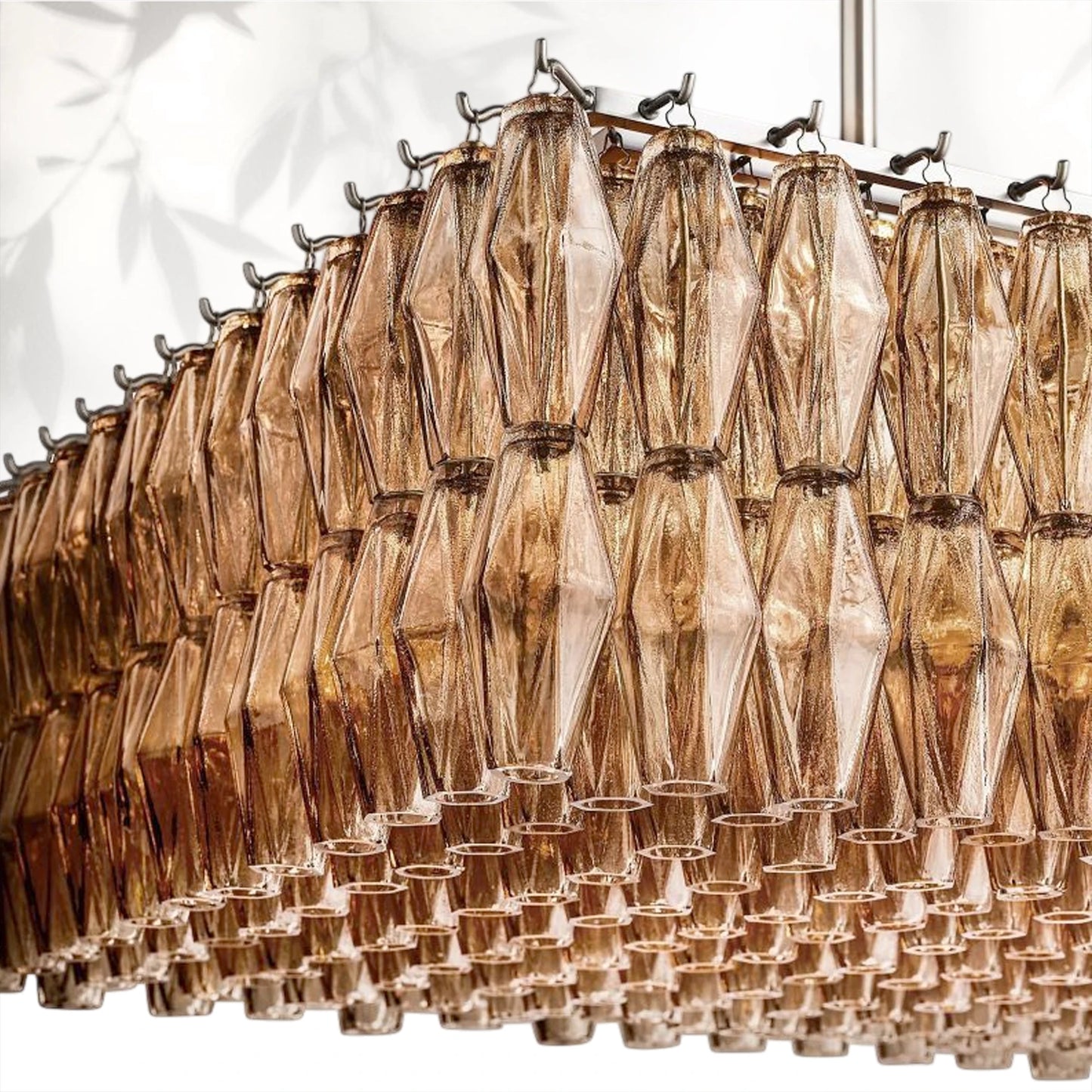 Chiaravalle Glass Rectangular Chandelier
