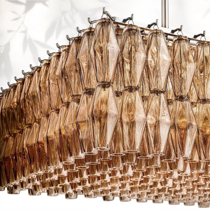 Chiaravalle Glass Rectangular Chandelier