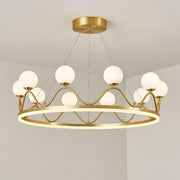 Crown Brass Chandelier