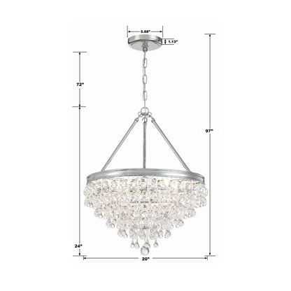 Calypso 20 Inch 6 Light Mini Chandelier