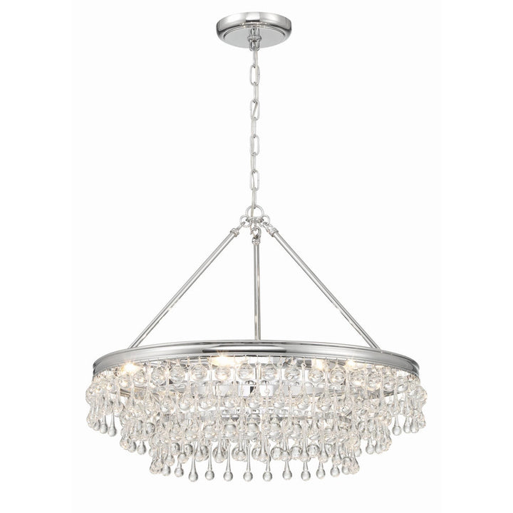Calypso 25 Inch 6-Light Crystal Chandelier Lighting