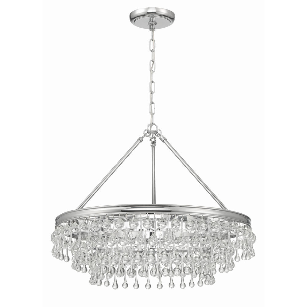 Calypso 25 Inch 6-Light Crystal Chandelier Lighting