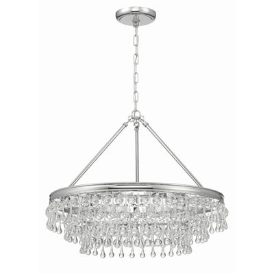Calypso 25 Inch 6-Light Crystal Chandelier Lighting