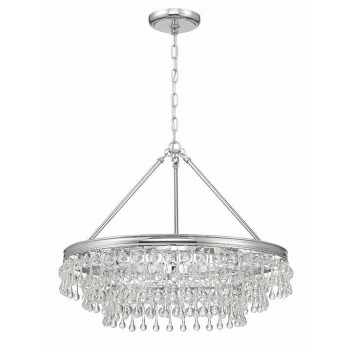 Calypso 25 Inch 6-Light Crystal Chandelier Lighting
