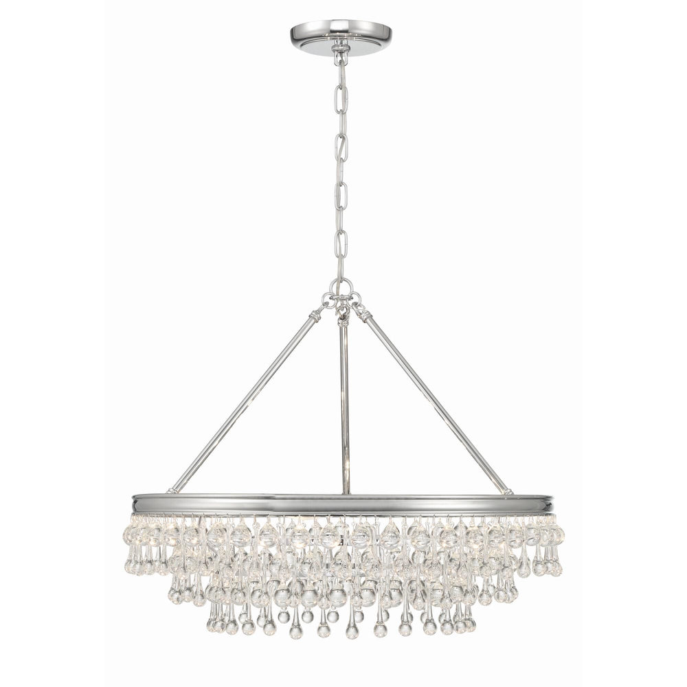 Calypso 25 Inch 6-Light Crystal Chandelier Lighting