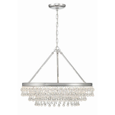 Calypso 25 Inch 6-Light Crystal Chandelier Lighting