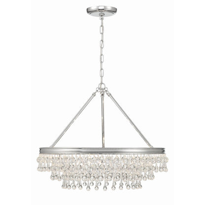 Calypso 25 Inch 6-Light Crystal Chandelier Lighting