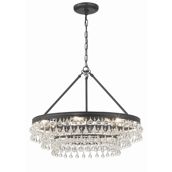 Calypso 25 Inch 6-Light Crystal Chandelier Lighting