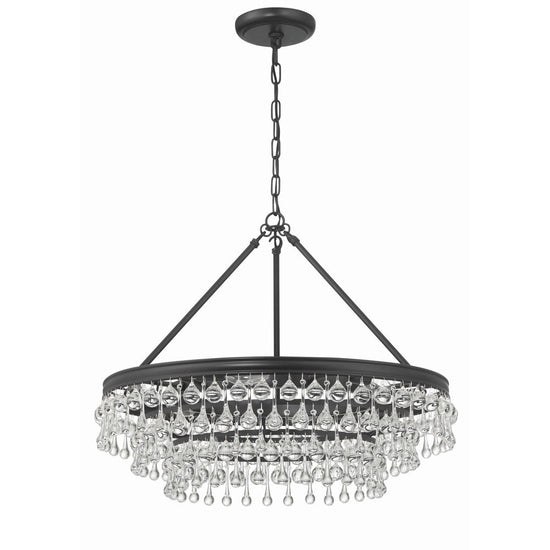 Calypso 25 Inch 6-Light Crystal Chandelier Lighting