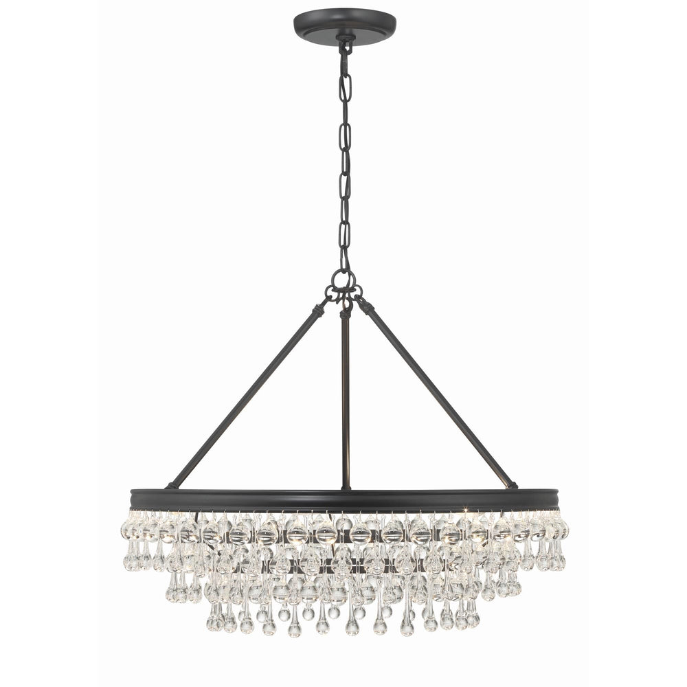 Calypso 25 Inch 6-Light Crystal Chandelier Lighting