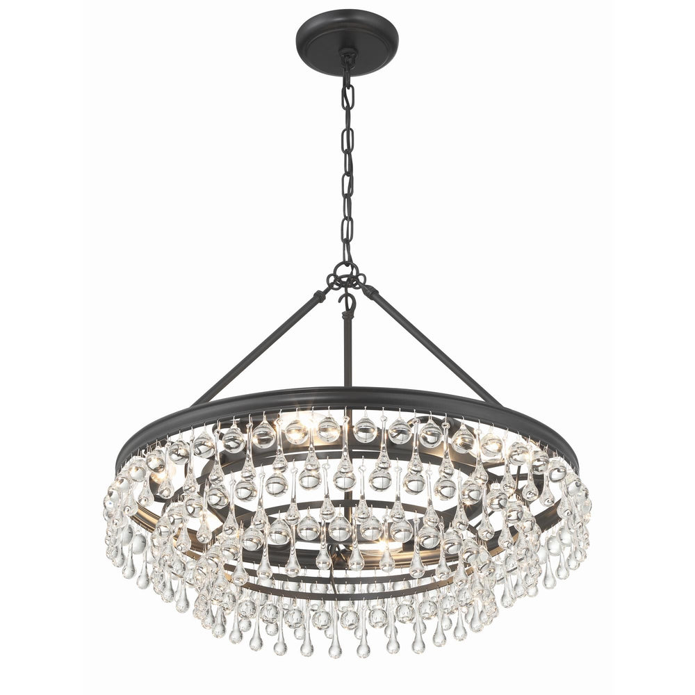 Calypso 25 Inch 6-Light Crystal Chandelier Lighting