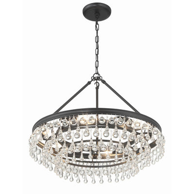Calypso 25 Inch 6-Light Crystal Chandelier Lighting