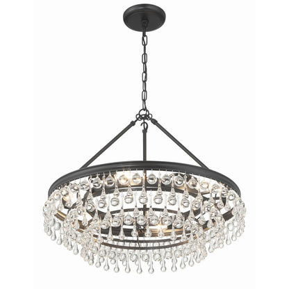 Calypso 25 Inch 6-Light Crystal Chandelier Lighting