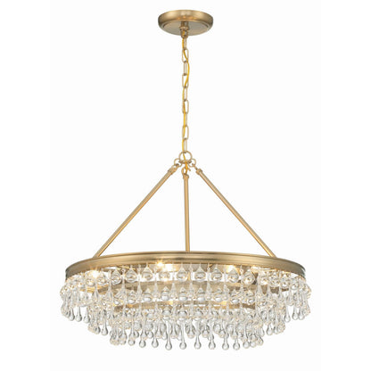 Calypso 25 Inch 6-Light Crystal Chandelier Lighting