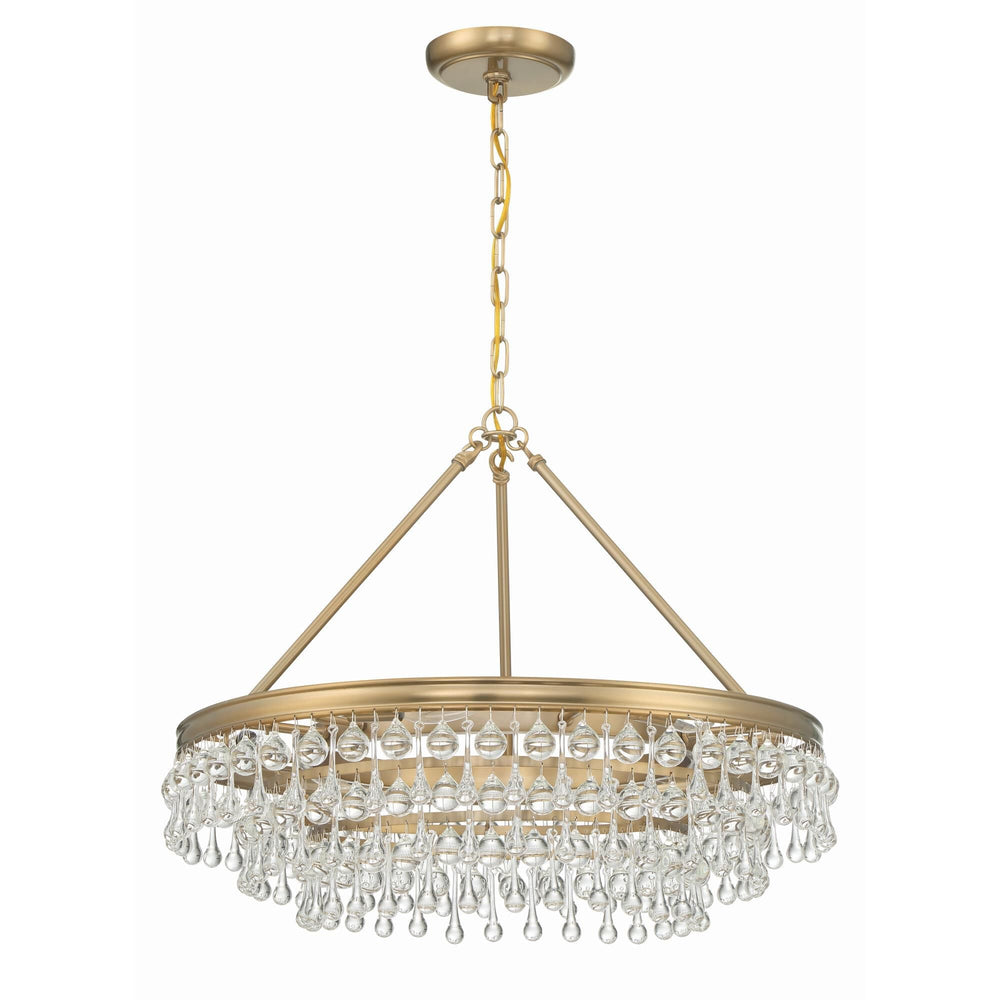 Calypso 25 Inch 6-Light Crystal Chandelier Lighting