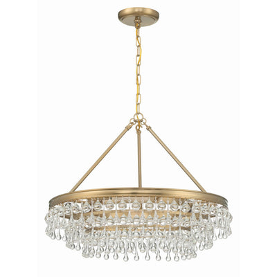 Calypso 25 Inch 6-Light Crystal Chandelier Lighting