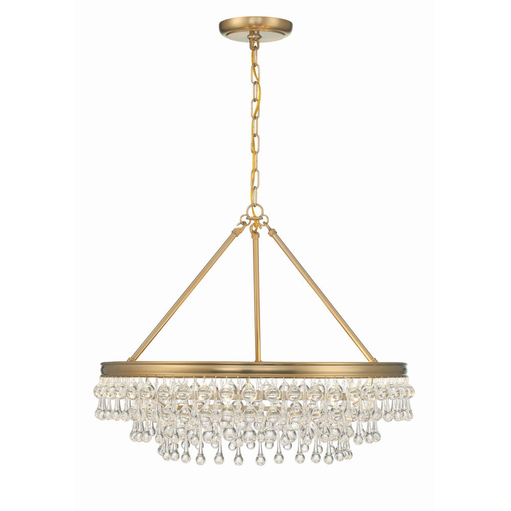 Calypso 25 Inch 6-Light Crystal Chandelier Lighting