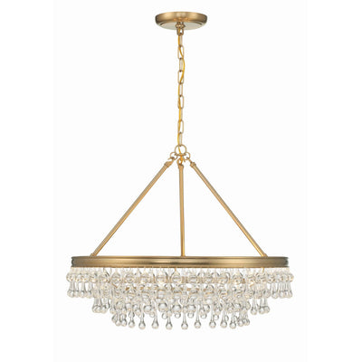 Calypso 25 Inch 6-Light Crystal Chandelier Lighting