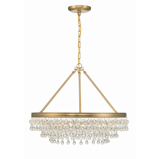 Calypso 25 Inch 6-Light Crystal Chandelier Lighting