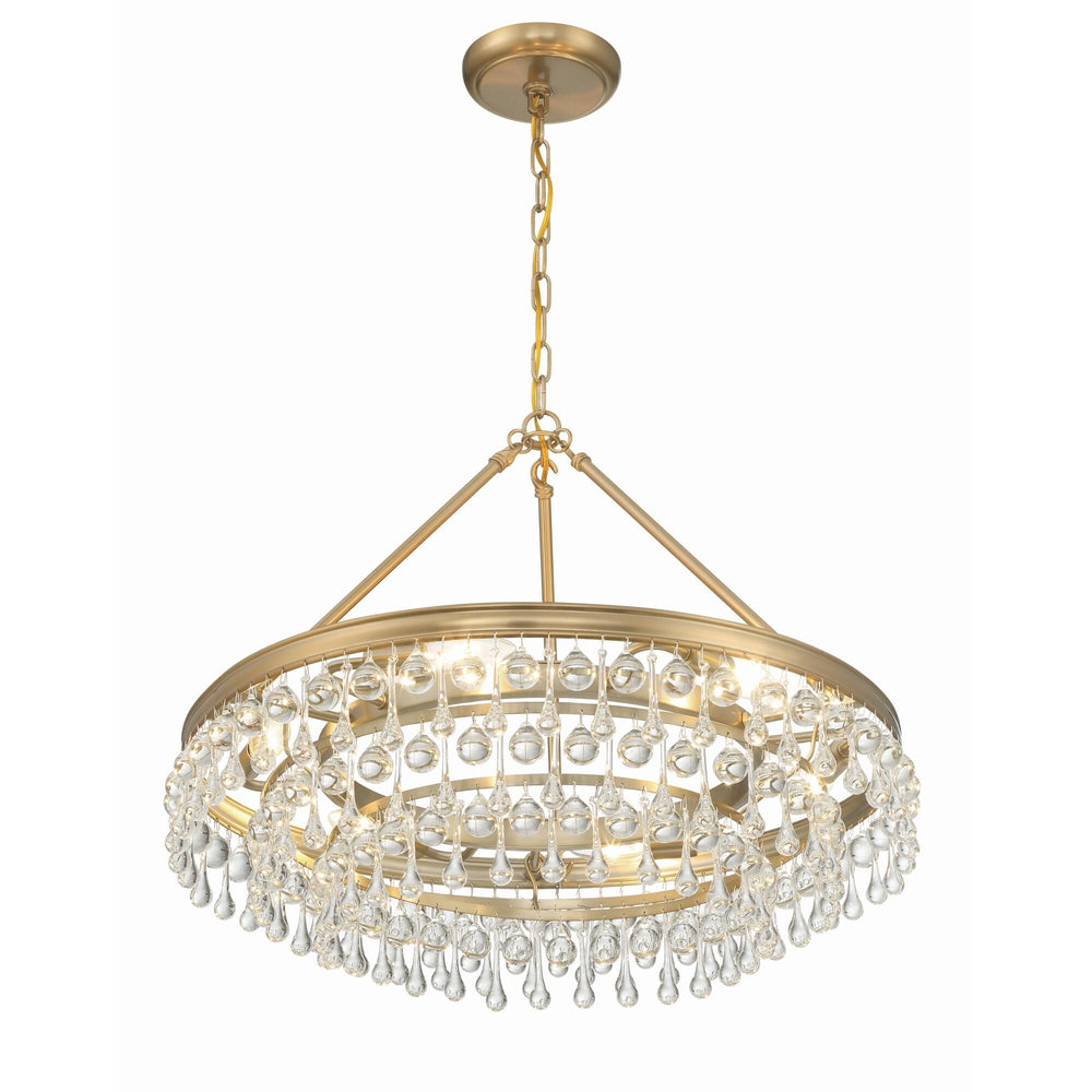 Calypso 25 Inch 6-Light Crystal Chandelier Lighting