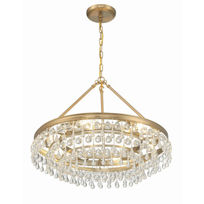Calypso 25 Inch 6-Light Crystal Chandelier Lighting