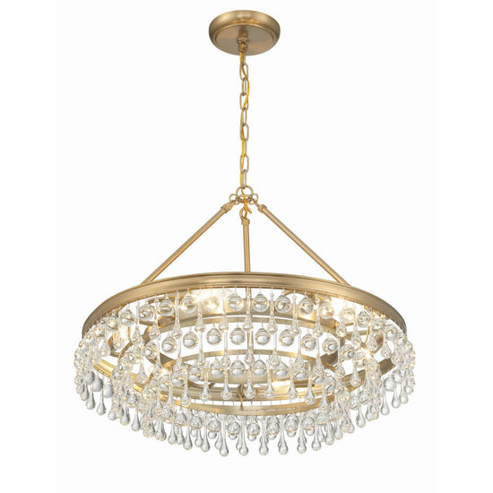 Calypso 25 Inch 6-Light Crystal Chandelier Lighting