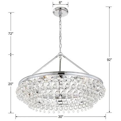 Calypso 30 Inch 6 Light Chandelier