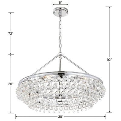 Calypso 30 Inch 6 Light Chandelier
