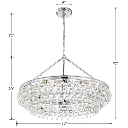 Calypso 30 Inch 6 Light Chandelier