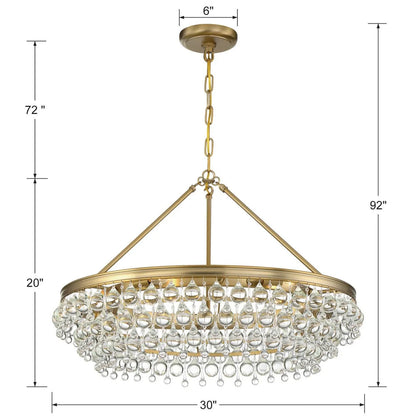 Calypso 30 Inch 6 Light Chandelier