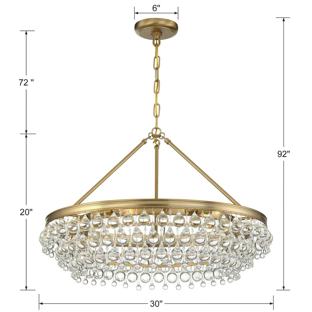 Calypso 30 Inch 6 Light Chandelier