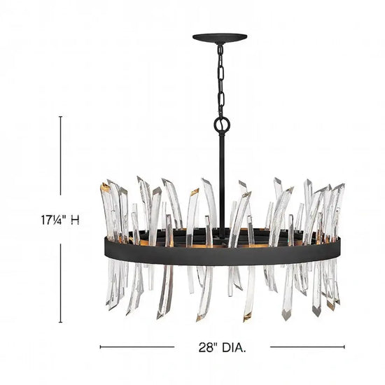 Revel 8 - Light Unique Wagon Wheel Chandelier with Crystal Accents