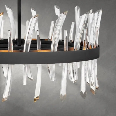 Revel 8 - Light Unique Wagon Wheel Chandelier with Crystal Accents