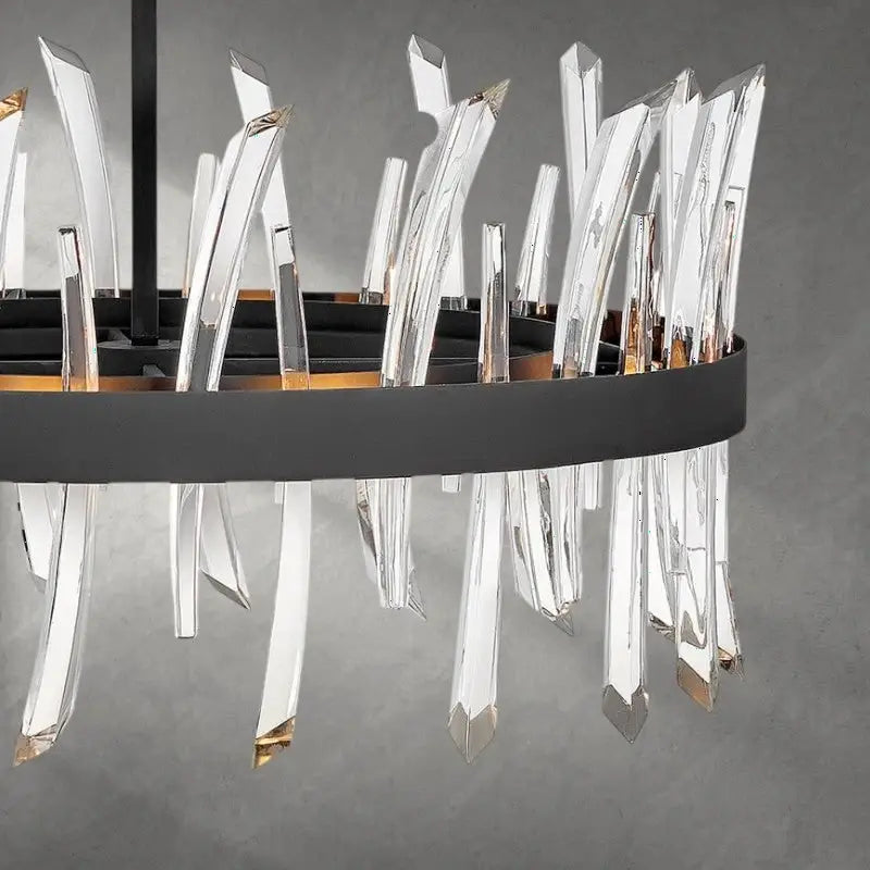 Revel 8 - Light Unique Wagon Wheel Chandelier with Crystal Accents