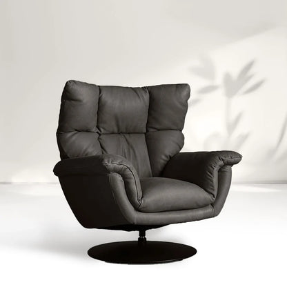 Deacon Leather Swivel Recliner & Ottoman