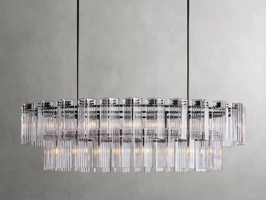 Delsie Oval Art Glass Chandelier