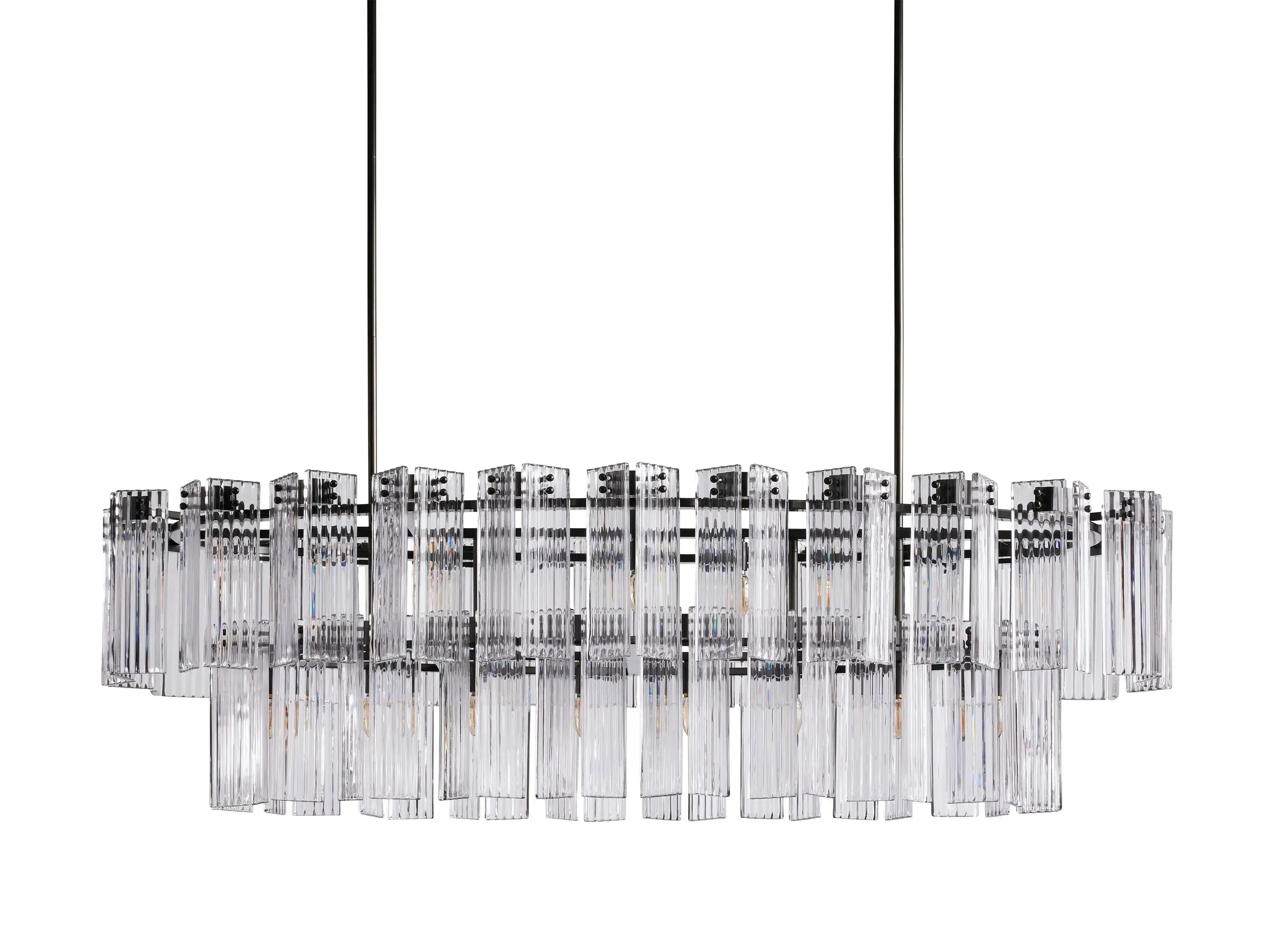 Delsie Oval Art Glass Chandelier