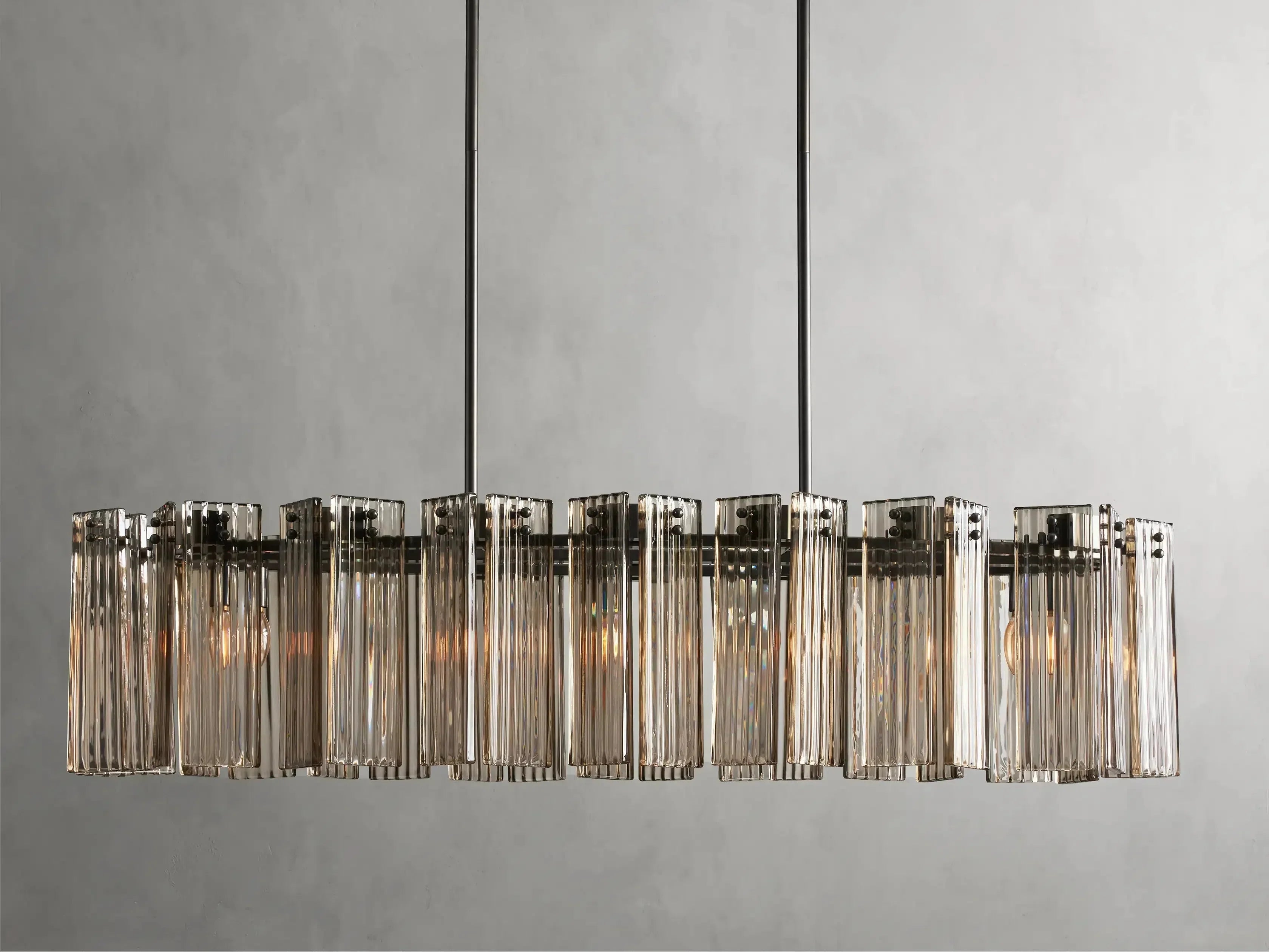Delsie Oval Art Glass Chandelier