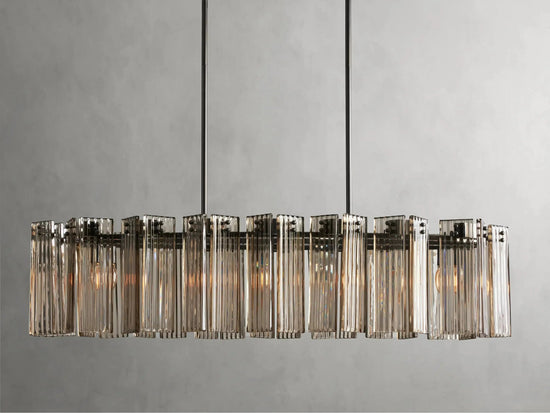 Delsie Oval Art Glass Chandelier