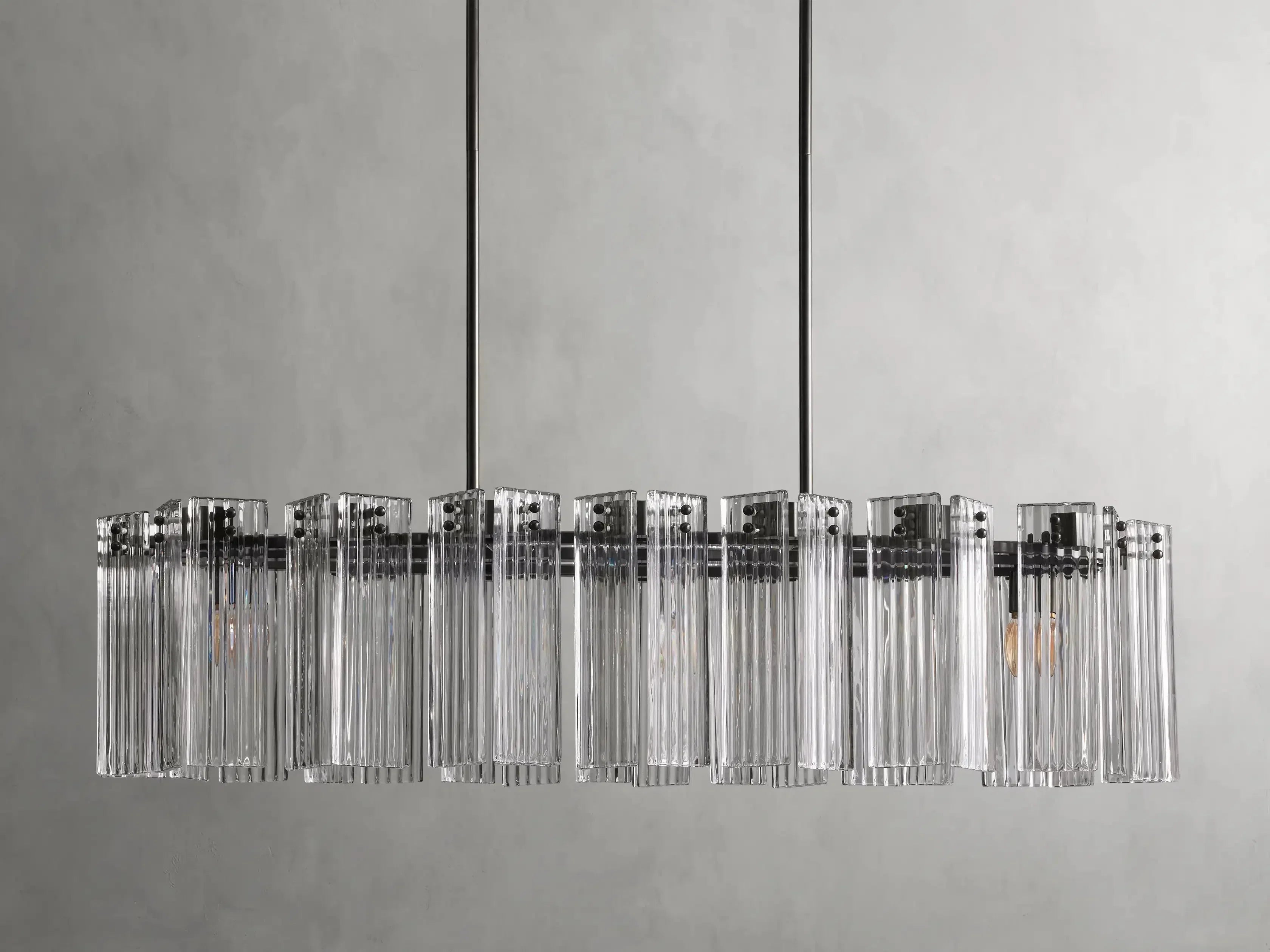 Delsie Oval Art Glass Chandelier