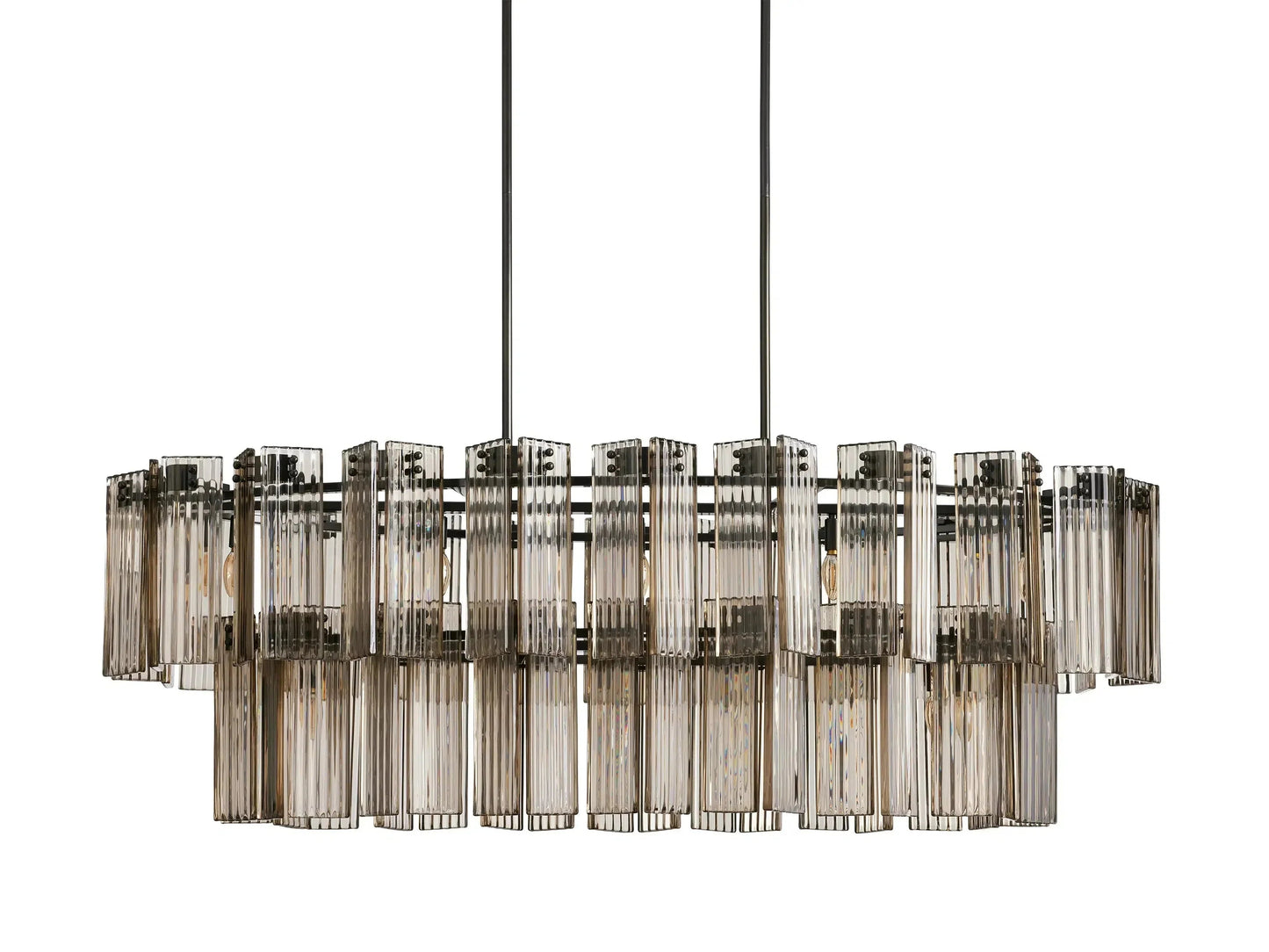 Delsie Oval Art Glass Chandelier