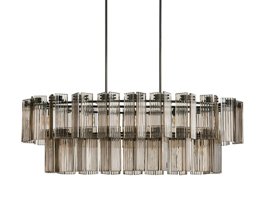 Delsie Oval Art Glass Chandelier