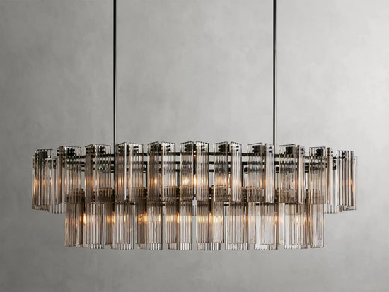 Delsie Oval Art Glass Chandelier
