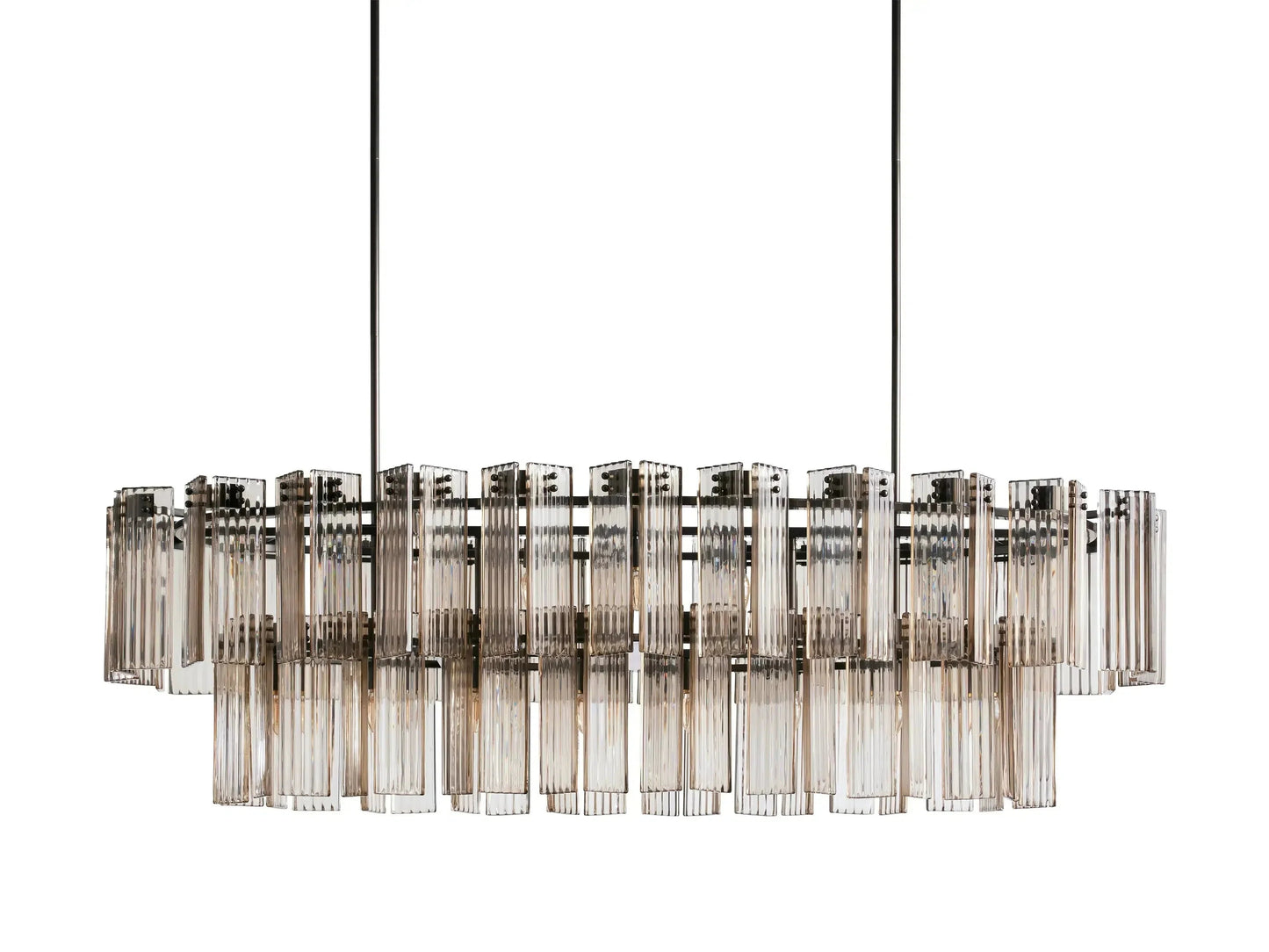 Delsie Oval Art Glass Chandelier
