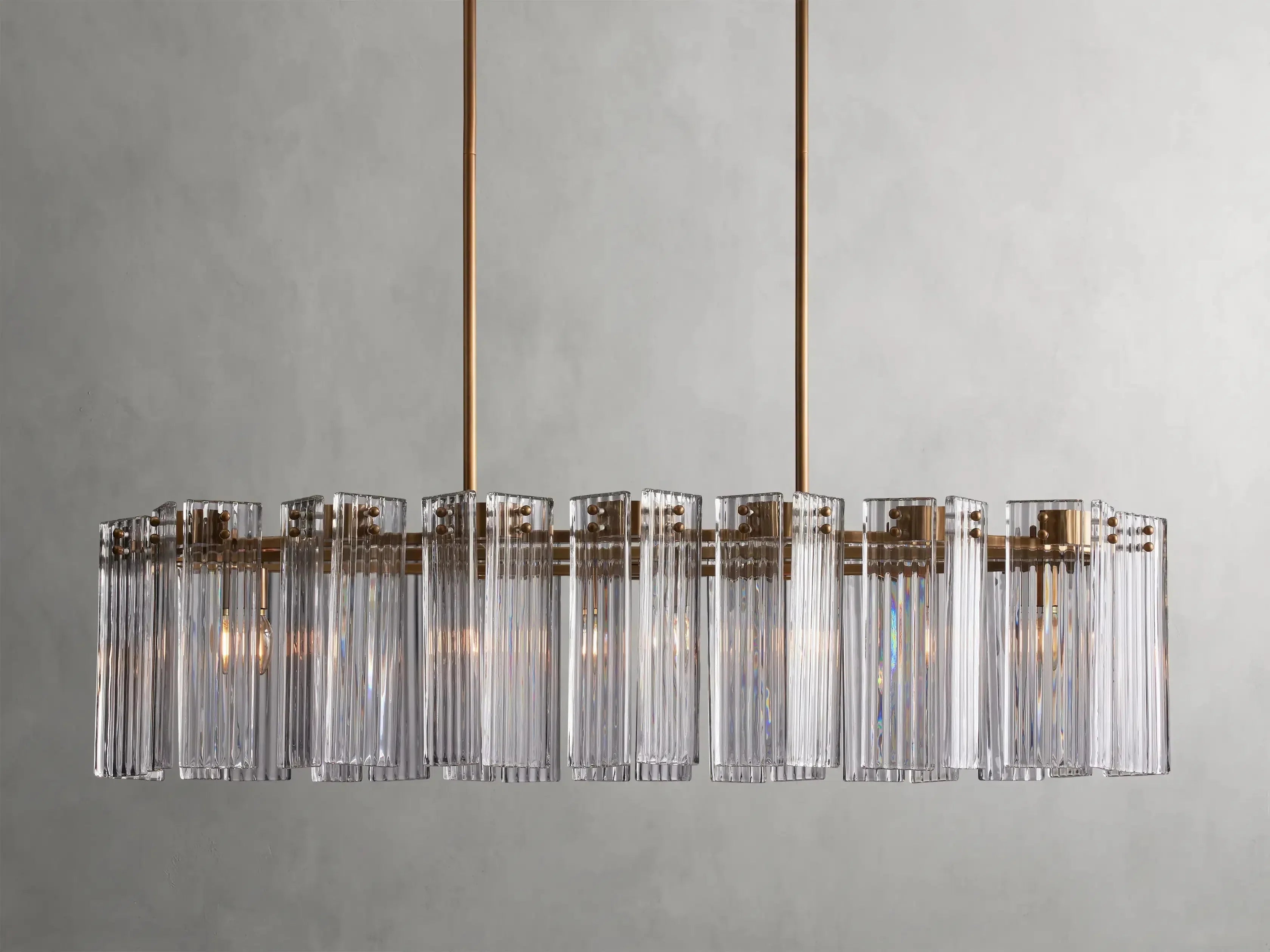 Delsie Oval Art Glass Chandelier