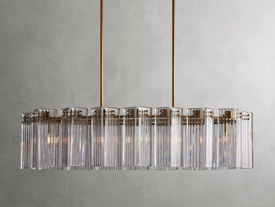 Delsie Oval Art Glass Chandelier
