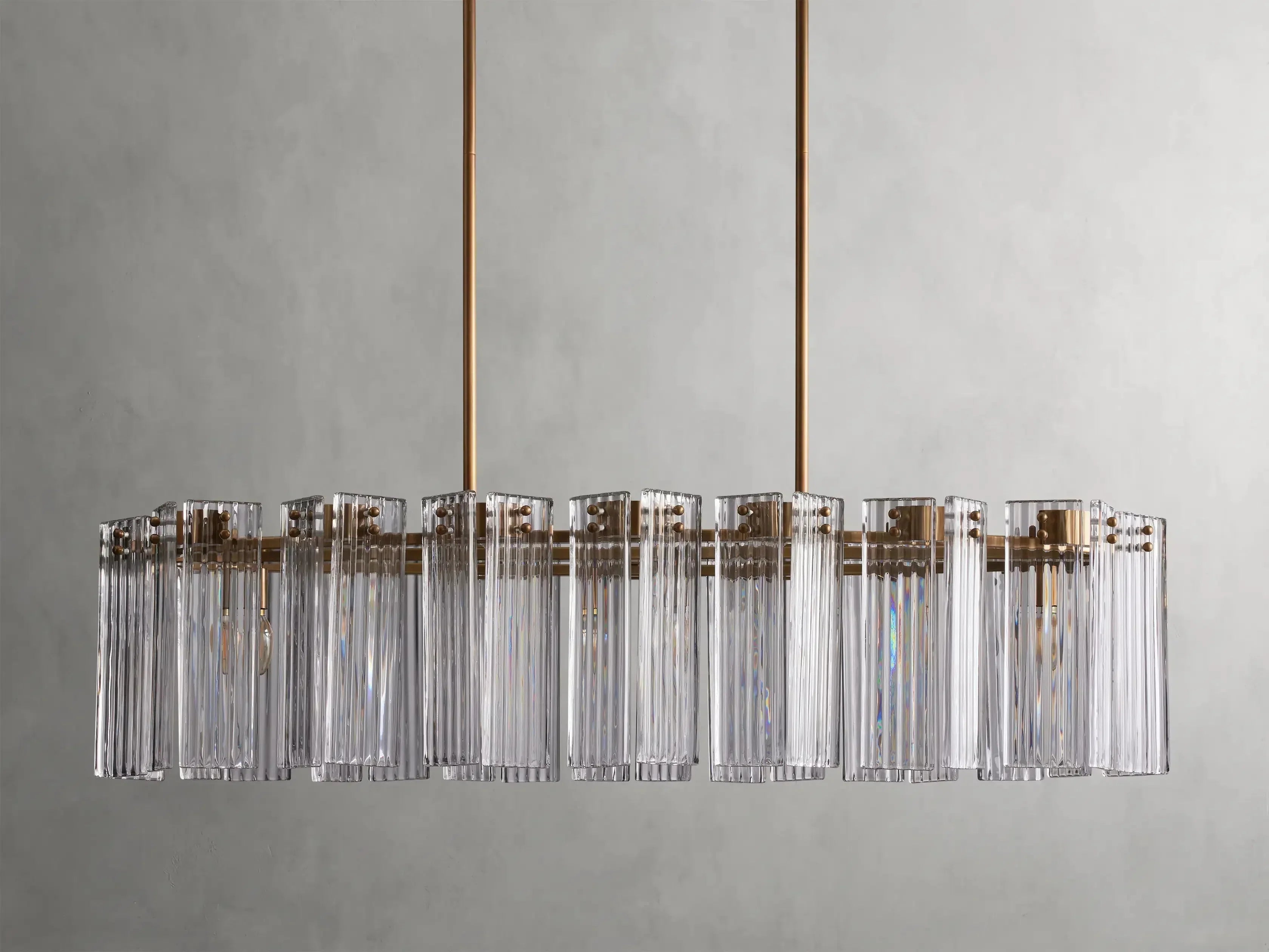 Delsie Oval Art Glass Chandelier