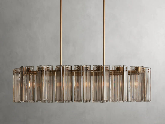 Delsie Oval Art Glass Chandelier