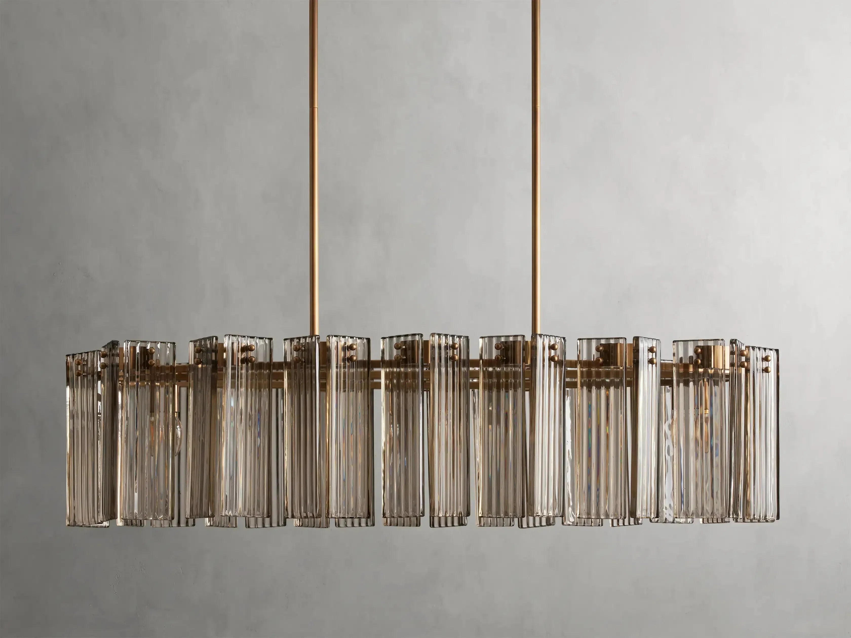 Delsie Oval Art Glass Chandelier